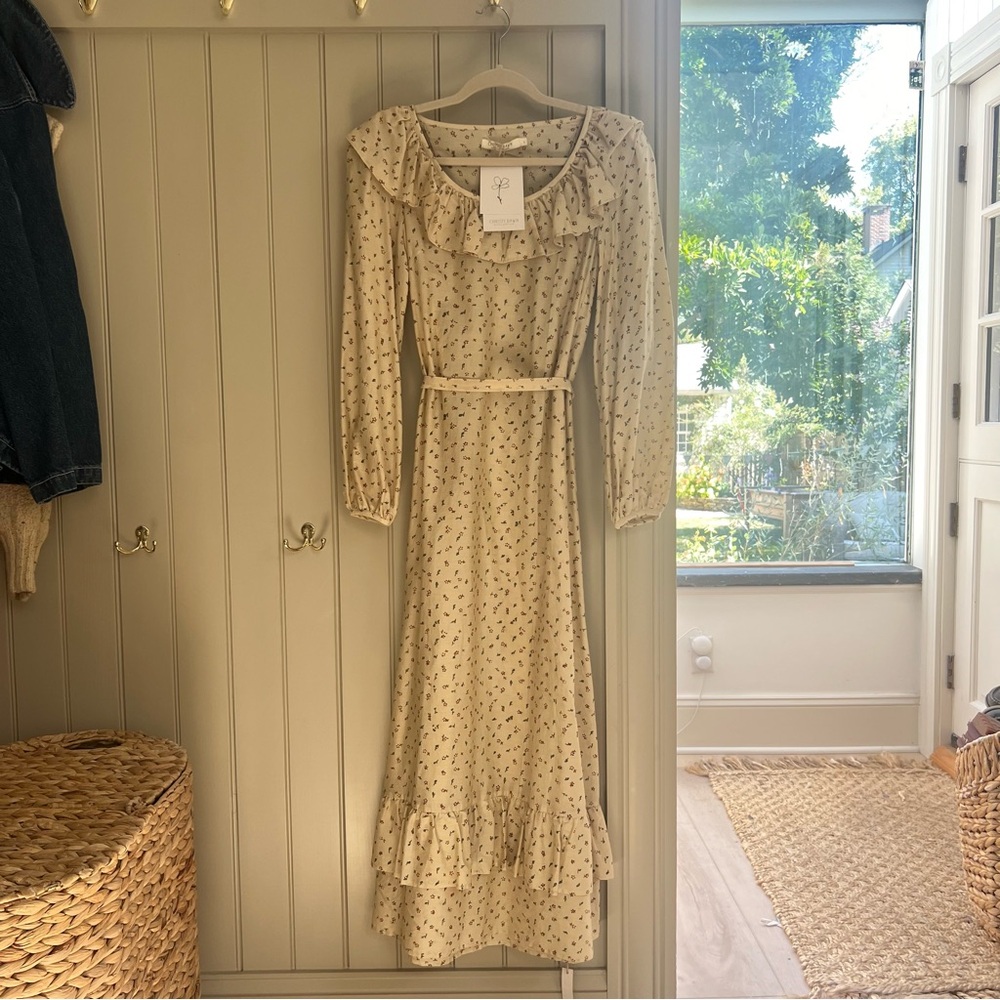 Christy Dawn Conley Dress in Natural Ditsy Block Print